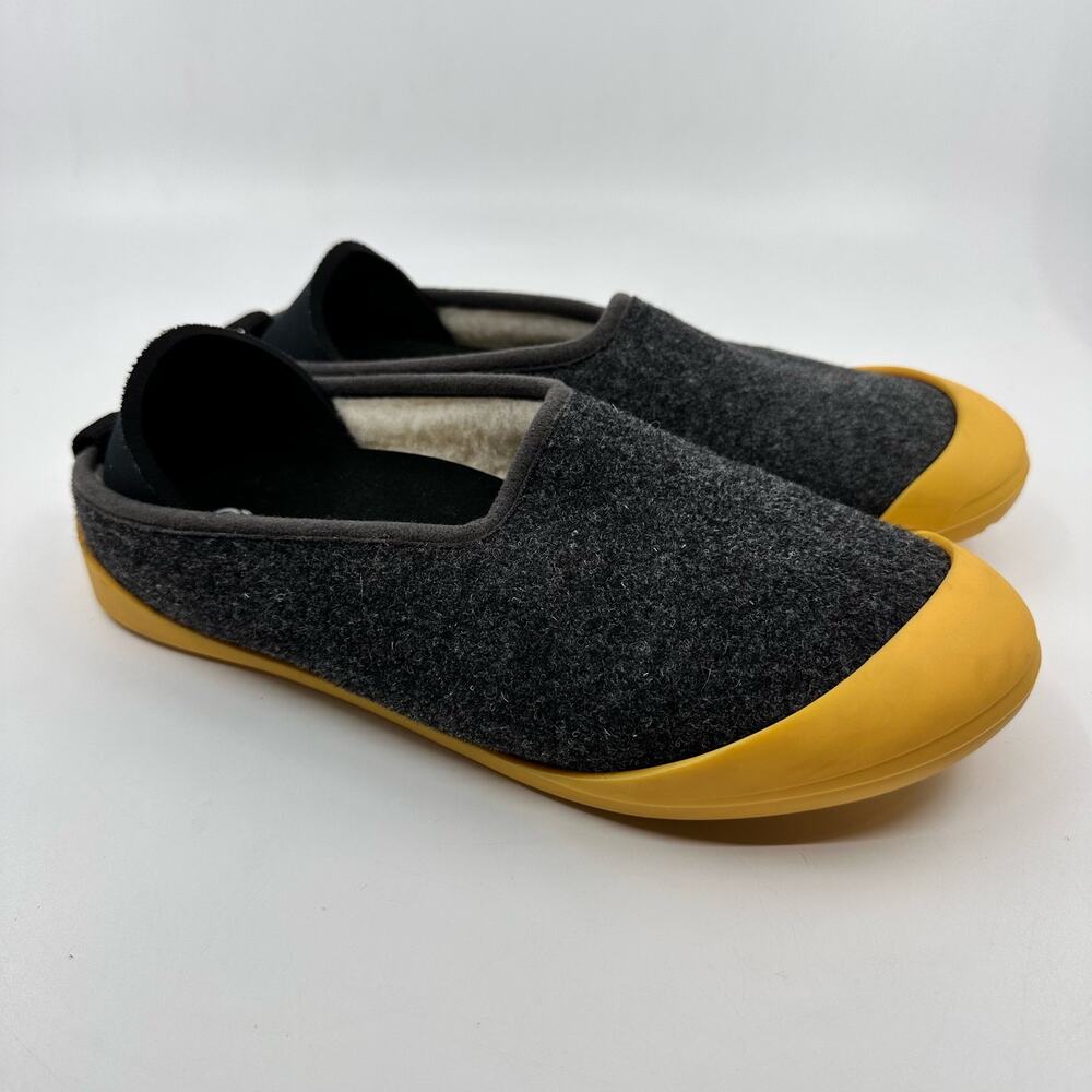 Mahabis Slipper Shoes WMNS EU37 Gray Felt Wool Yellow Sole Hygge Minimalist